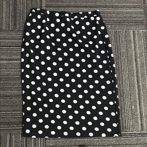 Black and White Polka Dot Skirt